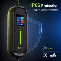 ZenCar 16A 11kW Chargeur de voiture électrique intelligent 3 phases Station de recharge portable pour véhicules électriques avec prise IEC62196 Type 2 Câble de 5 m