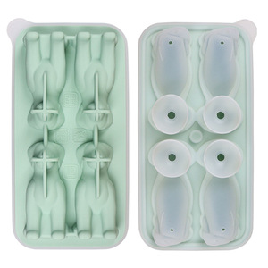 <span class=keywords><strong>Bac</strong></span> à glaçons en silicone avec couvercle, moule à glaçons en silicone anti-déversement, <span class=keywords><strong>bac</strong></span> à glaçons empilable pour réfrigérateur - Product Image 3