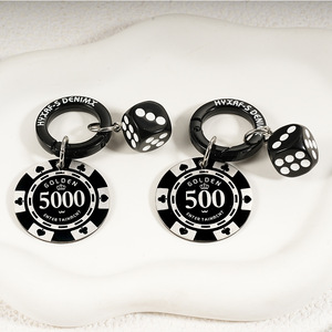 พวงกุญแจลูกเต๋าสแตนเลสแบบหมุนได้ รุ่น Texas Luckystrike Lone Bet ยอดขายดีข้ามพรมแดน - Product Image 3