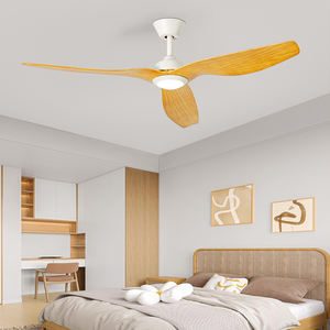 Lustre et lampes suspendues modernes à LED personnalisées de 52 pouces à 3 pales avec télécommande, corps en métal, moteur CC - Product Image 2