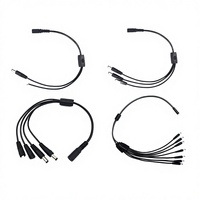 Adaptateur de prise de séparation d'alimentation DC 1 femelle 3 mâles 5,5 mm x 2,1 mm, connecteur d'alimentation, conducteur en cuivre à 2 fils pour télécommunications