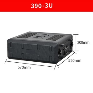 Tùy Chỉnh 3U PE Nhựa Trường Hợp Chuyến Bay Mixer Âm Thanh Loa Khuếch Đại Thiết Bị Sân Khấu Lưu Trữ Giá 390Mm Sâu 3ru Hộp Lưu Trữ OEM - Product Image 2