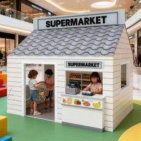 Salón de belleza para niños, casa de juegos de rol, panadería, casa de juegos, espuma de PVC, patio de juegos de plástico suave, casa de juegos para niños