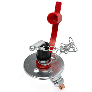 12VDC 200A Pin isolator Thạc sĩ chuyển đổi 2pin ON-OFF Pin Xe ngắt kết nối cắt tắt <span class=keywords><strong>Kill</strong></span> <span class=keywords><strong>Switch</strong></span> Sliver cơ thể với bìa màu Đỏ - Product Image 4