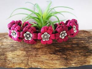 Kalung hewan peliharaan kepang tugas berat, aksesori anjing bunga mawar emas gaya baru kerah anjing personalisasi tali kerah hewan peliharaan - Product Image 5