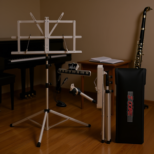 Atril de Música de 5 Brazos, Ajustable, Plegable, de Aluminio, Portátil, con Estuche de Transporte - Product Image 2