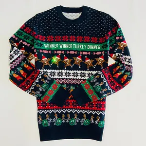 गर्म बिक्री बुना हुआ बदसूरत क्रिसमस स्वेटर पुरुषों के लिए अपने परिवार के लिए क्रिसमस सूट गर्म क्रिसमस स्वेटर