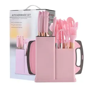 19-Piece Heat-Resistant BPA-Free Silicone Kitchenware Set Including Non-Stick Spatula and Other Cooking Utensils