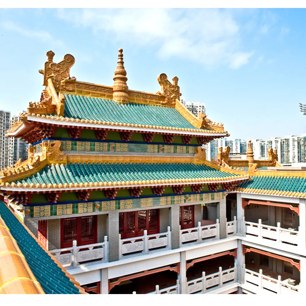 Materiali da costruzione colore tempio padiglione villa stile cinese classico tegole in argilla smaltata prezzi
