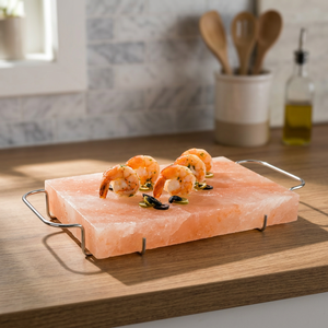 Wholesale Customized Square Shape Himalayan Salt Cooking Slab <b>Plates</b> And Himalayan Salt Block Tray BBQ Grill <b>Rack</b> For BBQ - Product Image 1