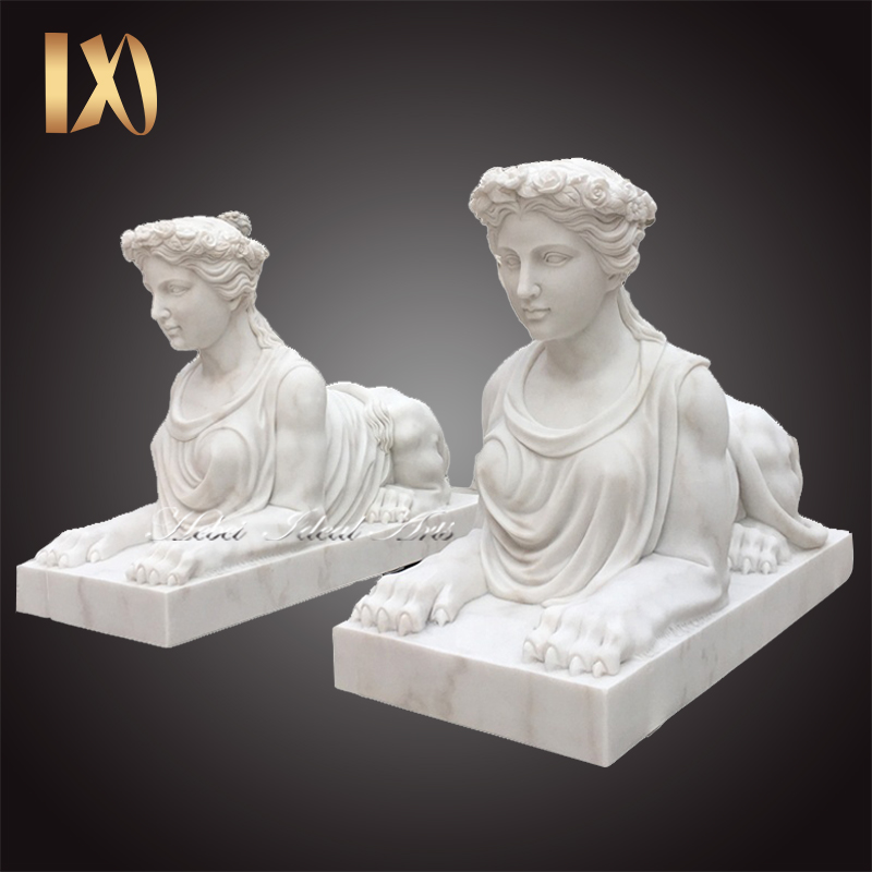 石アート古代エジプト大理石スフィンクス像エジプトガーデン彫刻
