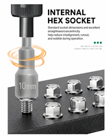 Embout de vissage magnétique professionnel CR-V pour visseuse électrique, embout hexagonal de 60 mm
