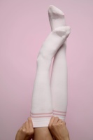 Chaussettes de compression ultra douces à rayures côtelées, soutien délicat pour usage quotidien, soulagement des gonflements des jambes pendant la grossesse, hauteur genou