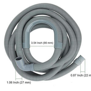 <span class=keywords><strong>Tuyau</strong></span> de vidange manuel avec extrémité <span class=keywords><strong>à</strong></span> angle droit pour les machines <span class=keywords><strong>à</strong></span> <span class=keywords><strong>laver</strong></span> d'hôtel, connecteur de <span class=keywords><strong>tuyau</strong></span> en plastique et 2 colliers de serrage inclus - Product Image 2