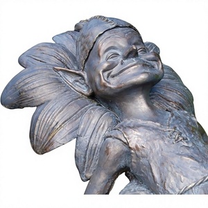 Escultura de Hada de Bronce, Decoración de Jardín, Figura de Hada Antigua Hecha a Mano, Adorno de Decoración para el Hogar, Artesanía de Metal, Artículos para Eventos - Product Image 1