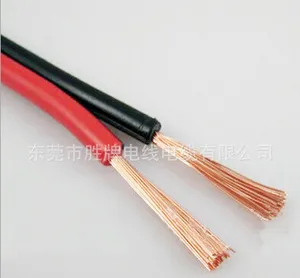 Câble en silicone flexible de haute qualité, ruban plat rouge noir