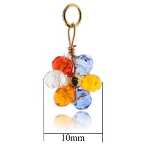 20 adet paslanmaz çelik kristal cam çiçek moda küçük Charms kolye DIY takı bulgular kolye bilezik malzemeleri - Product Image 2