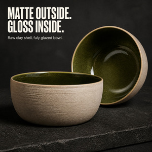 Bol à ramen en céramique de style européen, fait à la main, bord irrégulier, grand bol à salade et à soupe pour restaurant, maison, cuisine - Product Image 6
