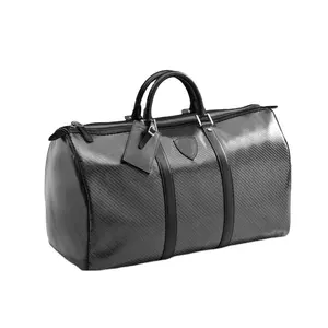 custom logo real carbon fiber best storage fashion leather travel bag