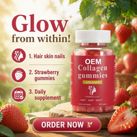 Complément alimentaire de marque privée, bonbons gélifiés au collagène, vitamine biotine, blanchiment de la peau, renforcement des cheveux pour adultes