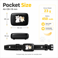 Traceur GPS intelligent 4G pour animaux de compagnie (chats et chiens) avec support CE FCC RoHS OEM ODM, pour le suivi extérieur et la clôture électronique, recharge Type C, sécurité des animaux