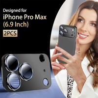 Protection d'écran pour objectif d'appareil photo, verre trempé en alliage d'aluminium à forte adsorption, compatible avec coque, pour iPhone 18 Pro Max 17