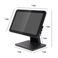 POS-терминал Windows 10 с процессором Intel I3, 15.6-дюймовым LED-экраном с емкостным сенсорным управлением, настраиваемым разрешением, 4 ГБ DDR3, 128 ГБ SSD, гарантия 1 год, модель P556II-1