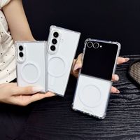 Casing Ponsel Lipat Magnetik Transparan untuk Samsung Z Fold 8 Ultra 7, Penutup Casing Ponsel Magnetik Transparan untuk Samsung Galaxy Z Flip 8