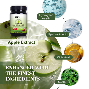 有機アップルヘアマスク1000ML含まれたイラクサ抽出物すべての髪のタイプに栄養を与え、水分と深いコンディショニングを加えます - Product Image 2