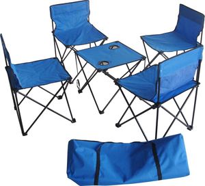 Ensemble de table et de chaises pliantes portables en nylon pour pique-nique, barbecue, extérieur, kit de camping - Product Image 3