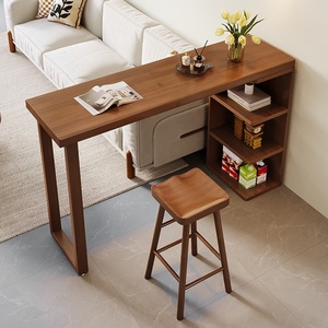 Armoires de bar murales en bois massif haut de gamme de luxe léger Petite maison Salon Canapé Partition <span class=keywords><strong>Table</strong></span> longue Armoires de bar hautes - Product Image 4