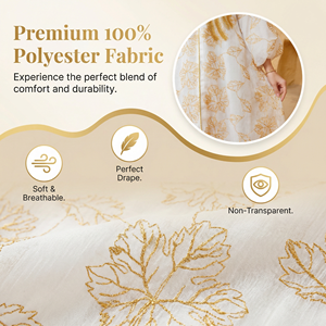 Vestido islámico color crema con mangas abullonadas, frente con cuentas y lazo en la cintura - Product Image 2