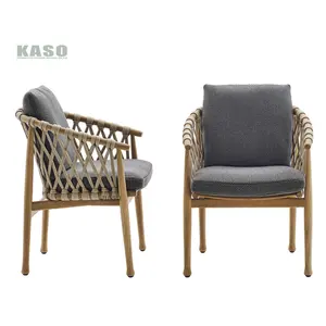 Contemporary Outdoor Furniture Garden Outdoor Furniture Set Hand Woven Alum Dining Set Dining Chairs