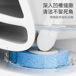 Disposable Toilet Brush Set Wall Mounted Round Head Easy To Clean For Home Use No Drilling Required - Product Image 3