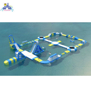 Inflatable công viên nước nổi Aqua trở ngại sân chơi với slide, tấm bạt lò xo và tháp nền tảng cho hồ và khu nghỉ mát vui vẻ - Product Image 3