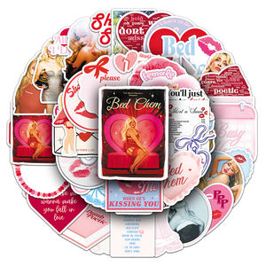 50 autocollants <span class=keywords><strong>Sabrina</strong></span> Carpenter personnalisés en PVC découpé, imperméables et de haute qualité, imprimés directement en usine, pour cadeaux et miroirs - Product Image 6