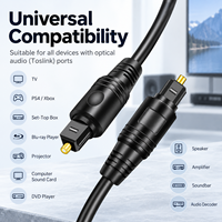 Toslink Optische Audiokabel Digitale SPDIF 5.1 Kanaals HiFi Lossless Fiber Cord voor TV Soundbar Home Theater AV Projector Speaker
