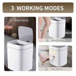 Cubo de Basura Inteligente sin Contacto para Baño, 12L 14L, con Sensor de Movimiento Automático, Cubo de Basura de PP con Tapa, Cubo de Basura Eléctrico para Cocina - Product Image 3