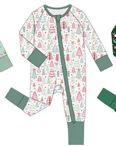 Pyjama de Noël à fermeture éclair pour bébé, combinaison tricotée imprimée pour nourrissons et tout-petits, hiver - Product Image 4