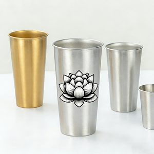 Gobelets jetables 800 ml pour boissons et jus, gobelets à bière filetés, en acier inoxydable coloré sur mesure pour fêtes, magnifiques couleurs pleochroïques - Product Image 1