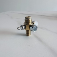 Paintball On Off Valve avec mini jauge Paintball Pcp Régulateur souple d'air