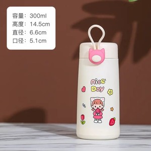 RTS Venta caliente al por mayor Venta caliente lindo dibujos animados niños botella de agua transparente de doble capa taza de vidrio - Product Image 2