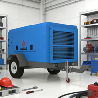 Compresseur d'air électrique portable 37KW/55KW 380V CA lubrifié pour pneus et dispositifs de traction industriels lourds