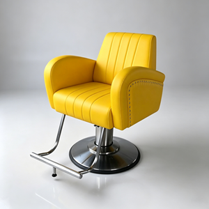 Fauteuil de Barbier en Cuir Synthétique Vert, Chaise de Salon Hydraulique Pivotante à 360 Degrés et Inclinable pour Salon de Coiffure - Product Image 6