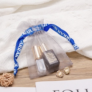 Custom Large Gray Mesh <strong>Organza</strong> <strong>Pouches</strong> Drawstring Candy Bag Wholesale Flexography <strong>Organza</strong> Packaging Materials Custom <strong>Organza</strong> - Product Image 3