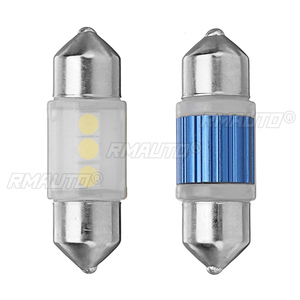 2/4PCS 31mm LED Featoon Dome Lights Car Interior Reading Map Lamp License Plate White - Product Image 2