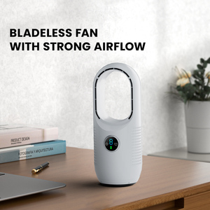 UML-008 Desktop Portable Cooling Air Bladeless <b>Fan</b> - USB Rechargeable, 3 Speeds, Quiet & Powerful, Compact for Home Cooling Air - Product Image 5