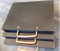 Coussinet de jambe de grues de stabilisateur noir 800*800*60mm avec grande feuille de plastique Uhmwpe de support de charge avec Service de traitement de coupe
