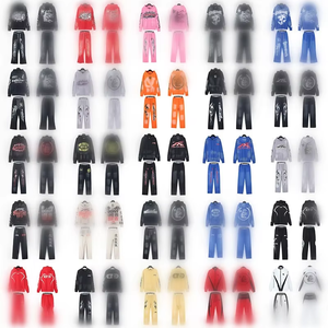 Y2K高品质地狱星套头衫连帽衫长裤套装100% 棉定制运动服男士字母冬装 - Product Image 2