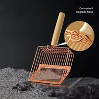 Pelle à litière pour chat 2 en 1 en acier inoxydable, maille fine, grande pelle à excréments pour litière minérale et litière de tofu, outil de nettoyage pour animaux de compagnie